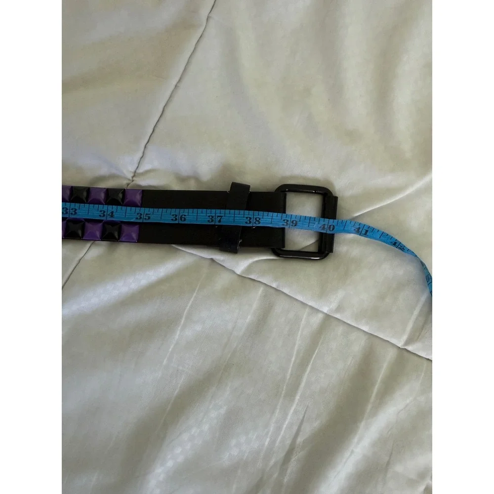 Hot Topic Y2K Purple Black Studded Belt M Mall Goth Emo Scene Punk